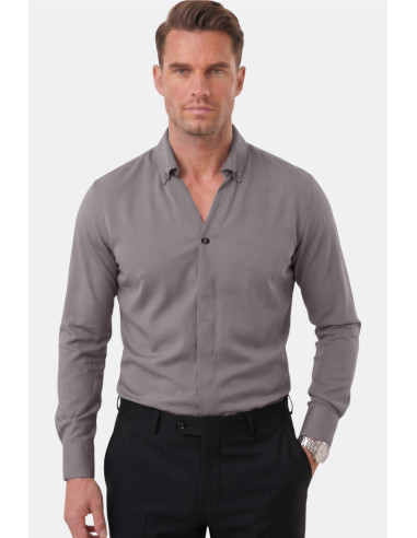 DeepSEA Slim Fit Kolay Ütülenebilir Açık Dik Yaka Likralı Erkek Gömlek 2602615