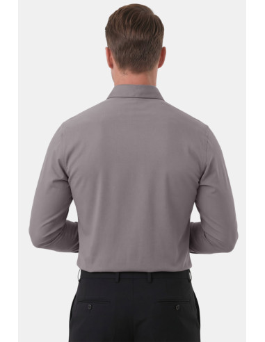 DeepSEA Slim Fit Kolay Ütülenebilir Açık Dik Yaka Likralı Erkek Gömlek 2602615