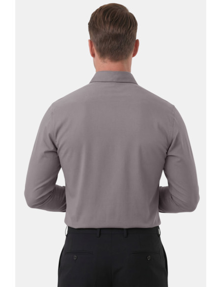 DeepSEA Slim Fit Kolay Ütülenebilir Açık Dik Yaka Likralı Erkek Gömlek 2602615