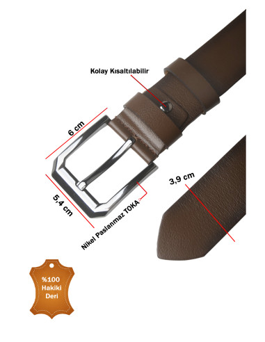 DeepSEA Hakiki Deri Spor Erkek Kemer – 3,5 cm Genişlik, Şık ve Dayanıklı 2502634