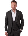 DeepSEA Premium Collection Slim Fit Likralı 3’lü Takım Elbise – Kruvaze Yelekli İtalyan Kesim 2600342