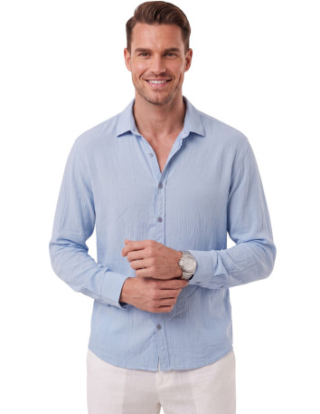DeepSEA Slim Fit Erkek Gömlek Kolay Ütülenen Nefes Alan Kumaş, Dört Mevsim Şıklık 2602629