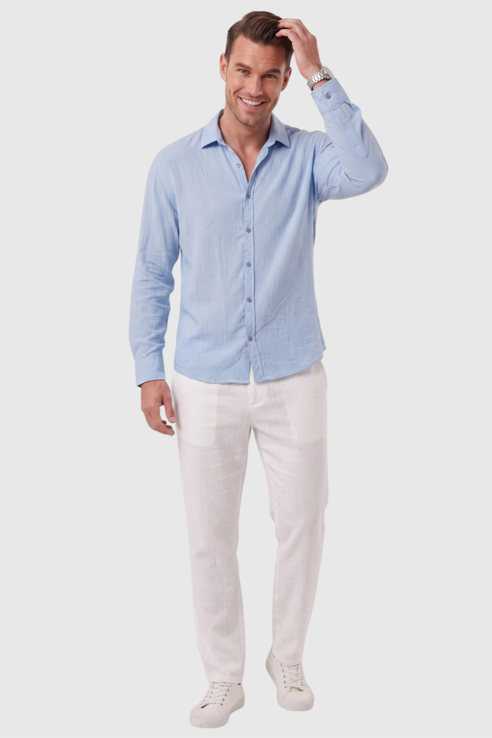DeepSEA Slim Fit Erkek Gömlek Kolay Ütülenen Nefes Alan Kumaş, Dört Mevsim Şıklık 2602629 2