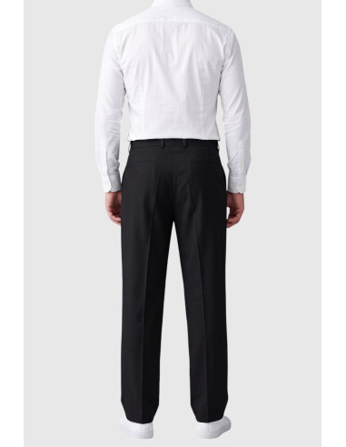 DeepSEA Erkek Rahat Kalıp Tek Pileli Kumaş Pantolon Yanları Lastikli Esnek Smart Casual Pantolon 2600970