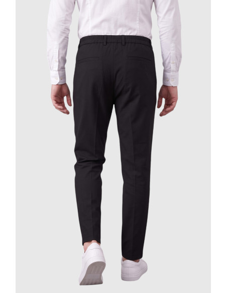 DeepSEA Kendinden Desenli Slim Fit Likralı Keten Pantolon 2502310