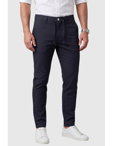 DeepSEA Erkek Slim Fit İpli Kumaş Pantolon Dar Kesim Esnek Smart Casual 2601100