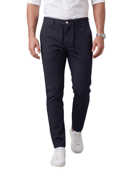 DeepSEA Erkek Slim Fit İpli Kumaş Pantolon Dar Kesim Esnek Smart Casual 2601100