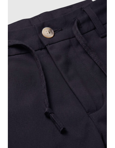 DeepSEA Erkek Slim Fit İpli Kumaş Pantolon Dar Kesim Esnek Smart Casual 2601100