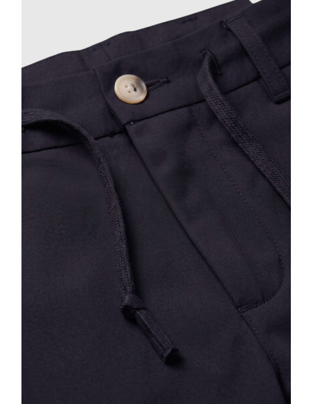 DeepSEA Erkek Slim Fit İpli Kumaş Pantolon Dar Kesim Esnek Smart Casual 2601100