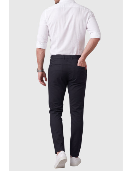 DeepSEA Erkek Slim Fit İpli Kumaş Pantolon Dar Kesim Esnek Smart Casual 2601100
