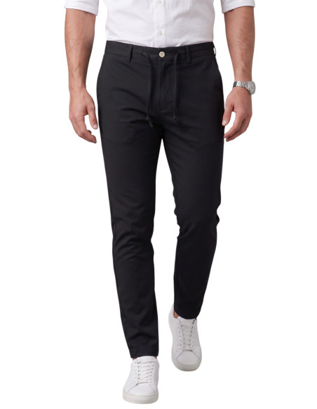 DeepSEA Erkek Slim Fit İpli Kumaş Pantolon Dar Kesim Esnek Smart Casual 2601100