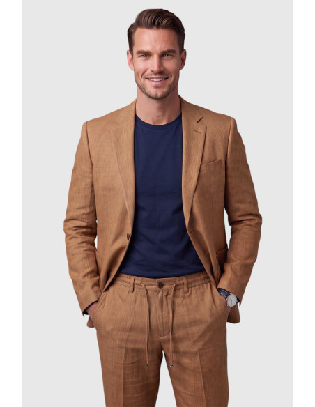 DeepSEA Slim Fit Gofre Dokulu Yazlık Spor Takım Elbise – Yarım Astarlı Likralı 2’li Kombin 2604007