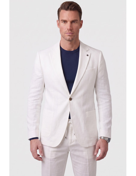 DeepSEA Slim Fit Gofre Dokulu Yazlık Spor Takım Elbise – Yarım Astarlı Likralı 2’li Kombin 2604007