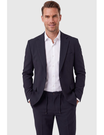 DeepSEA Slim Fit Gofre Dokulu Yazlık Spor Takım Elbise – Yarım Astarlı Likralı 2’li Kombin 2604007