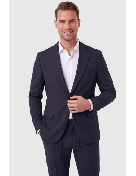 DeepSEA Erkek Slim Fit Likralı Gofre Kumaş Takım Elbise İpli Lastikli Pantolon 2602326