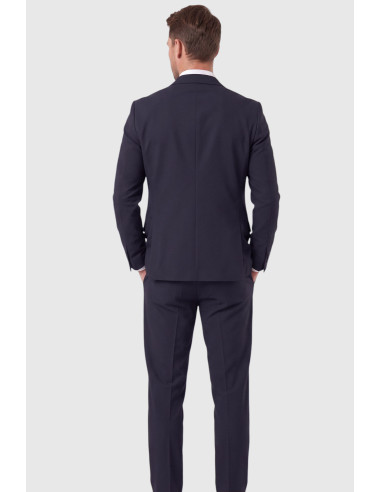 DeepSEA Erkek Slim Fit Likralı Gofre Kumaş Takım Elbise İpli Lastikli Pantolon 2602326