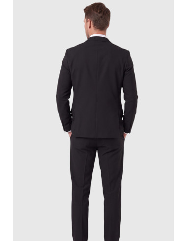 DeepSEA Erkek Slim Fit Likralı Gofre Kumaş Takım Elbise İpli Lastikli Pantolon 2602326