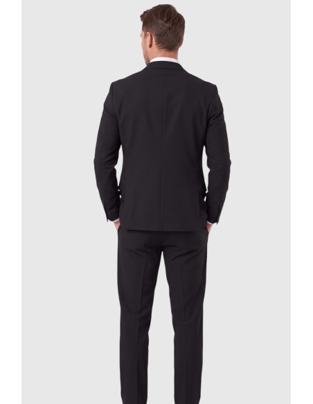 DeepSEA Erkek Slim Fit Likralı Gofre Kumaş Takım Elbise İpli Lastikli Pantolon 2602326