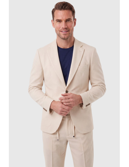 DeepSEA Erkek Slim Fit Likralı Gofre Kumaş Takım Elbise İpli Lastikli Pantolon 2602326