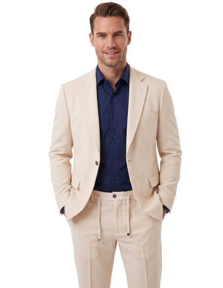 DeepSEA Erkek Slim Fit Likralı Gofre Kumaş Takım Elbise İpli Lastikli Pantolon 2602326