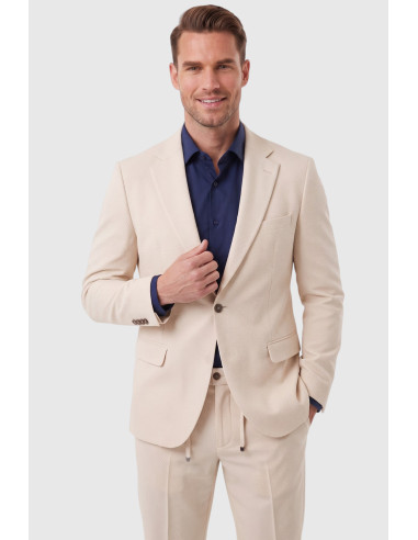 DeepSEA Erkek Slim Fit Likralı Gofre Kumaş Takım Elbise İpli Lastikli Pantolon 2602326