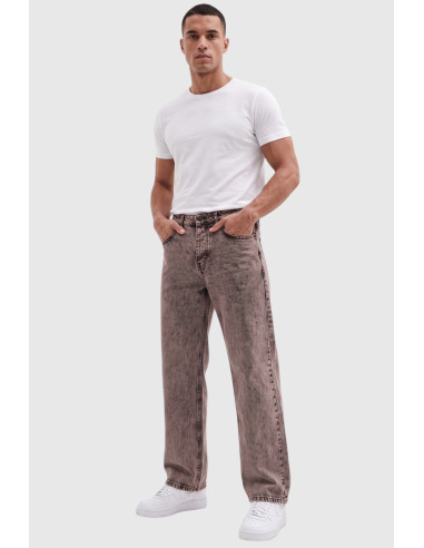 DeepSEA Erkek Yıkamalı Baggy Fit Likralı Bol Kesim Esnek Jean Kot Pantolon 2600059