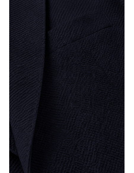 DeepSEA Erkek Slim Fit Likralı Gofre Kumaş Takım Elbise İpli Lastikli Pantolon 2602326