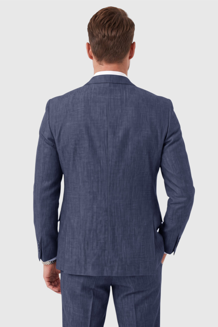DeepSEA 3 Parça Slim Fit Yelekli Erkek Takım Elbise – Çift Yırtmaçlı Modern Kesim 2601631