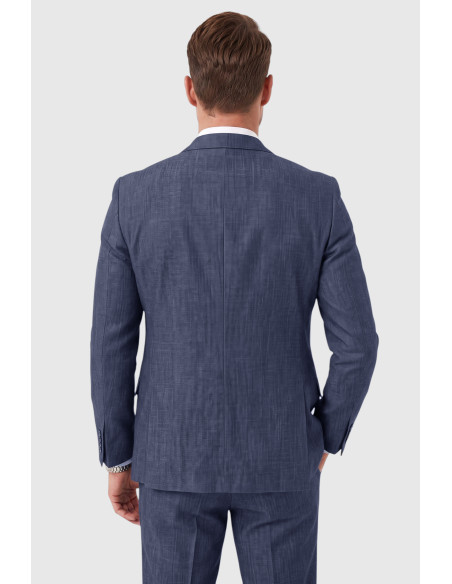 DeepSEA 3 Parça Slim Fit Yelekli Erkek Takım Elbise – Çift Yırtmaçlı Modern Kesim 2601631