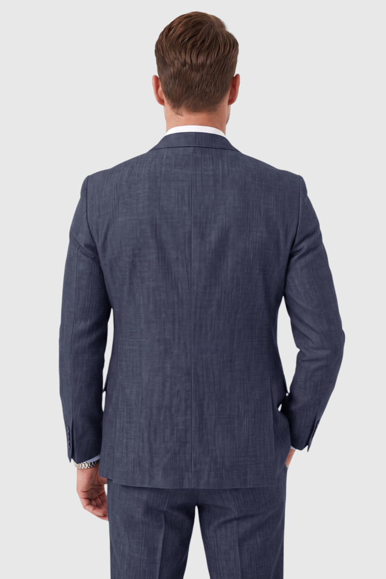 DeepSEA 3 Parça Slim Fit Yelekli Erkek Takım Elbise – Çift Yırtmaçlı Modern Kesim 2601631