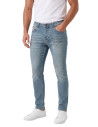 DeepSEA Likralı Taşlanmış Dar Kesim Kot Pantolon Slim Fit Mavi Erkek Jean 2608440