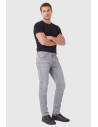 DeepSEA Likralı Taşlanmış Dar Kesim Kot Pantolon Slim Fit Mavi Erkek Jean 2608440