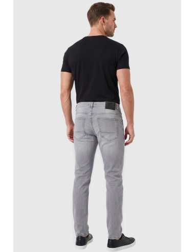 DeepSEA Likralı Taşlanmış Dar Kesim Kot Pantolon Slim Fit Mavi Erkek Jean 2608440