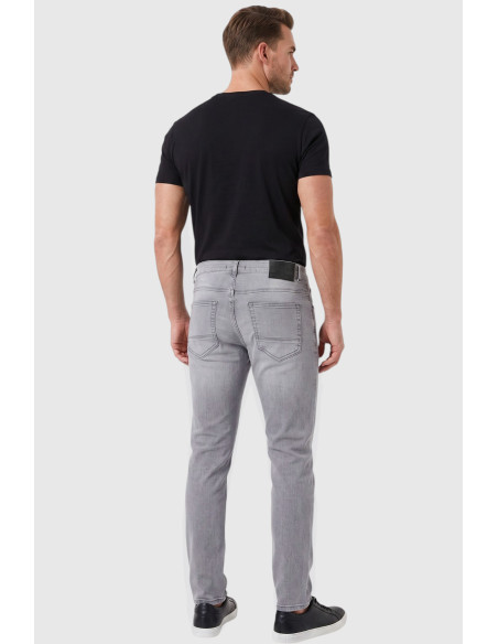 DeepSEA Likralı Taşlanmış Dar Kesim Kot Pantolon Slim Fit Mavi Erkek Jean 2608440