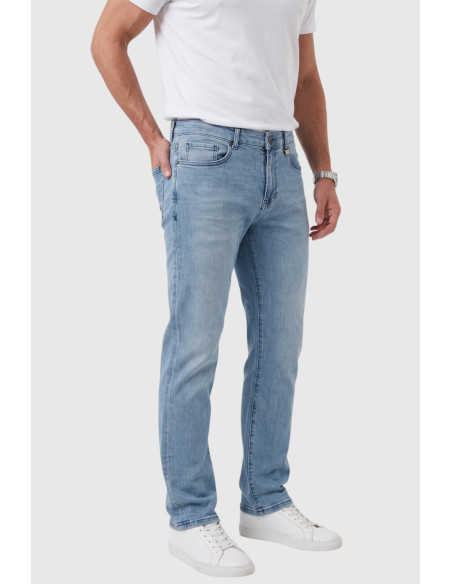 DeepSEA Erkek Slim Fit Dar Kesim Likralı Mavi Kot Pantolon – Yumuşak Dokulu Esnek Jean 2600692