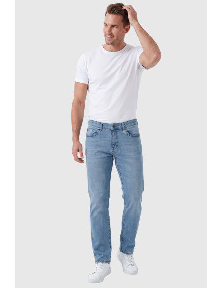 DeepSEA Erkek Slim Fit Dar Kesim Likralı Mavi Kot Pantolon – Yumuşak Dokulu Esnek Jean 2600692