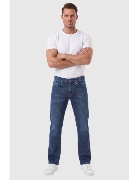 DeepSEA Erkek Slim Fit Dar Kesim Likralı Mavi Kot Pantolon – Yumuşak Dokulu Esnek Jean 2600692