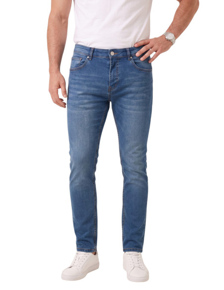 DeepSEA Erkek Slim Fit Dar Kesim Likralı Mavi Kot Pantolon – Yumuşak Dokulu Esnek Jean 2600692