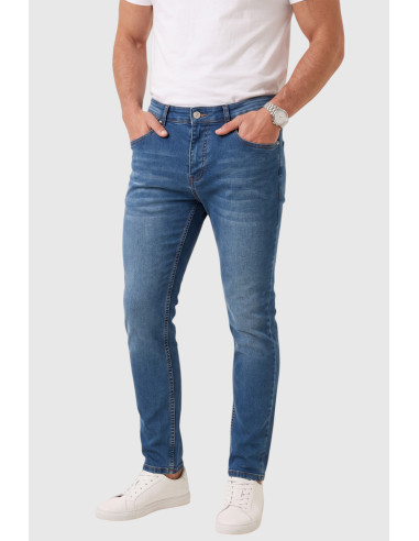 DeepSEA Erkek Slim Fit Dar Kesim Likralı Mavi Kot Pantolon – Yumuşak Dokulu Esnek Jean 2600692