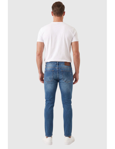 DeepSEA Erkek Slim Fit Dar Kesim Likralı Mavi Kot Pantolon – Yumuşak Dokulu Esnek Jean 2600692