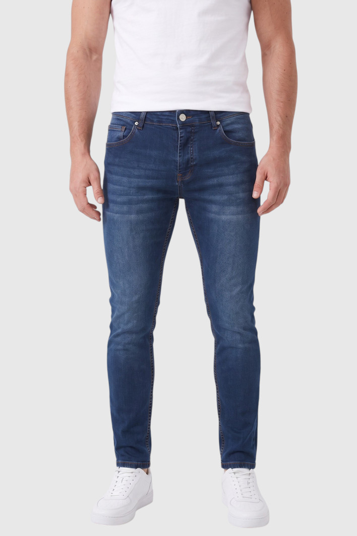 DeepSEA Erkek Slim Fit Dar Kesim Likralı Kot Pantolon – Dar Paça İnce Esnek Jean 2608306 2