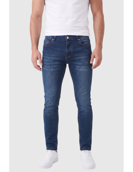 DeepSEA Erkek Slim Fit Dar Kesim Likralı Mavi Kot Pantolon – Yumuşak Dokulu Esnek Jean 2600692