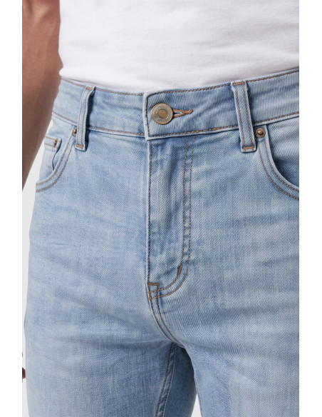 DeepSEA Erkek Slim Fit Dar Kesim Likralı Mavi Kot Pantolon – Yumuşak Dokulu Esnek Jean 2600692