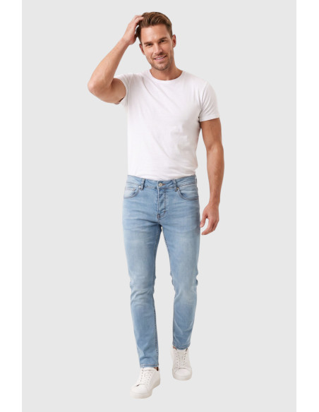 DeepSEA Erkek Slim Fit Dar Kesim Likralı Mavi Kot Pantolon – Yumuşak Dokulu Esnek Jean 2600692