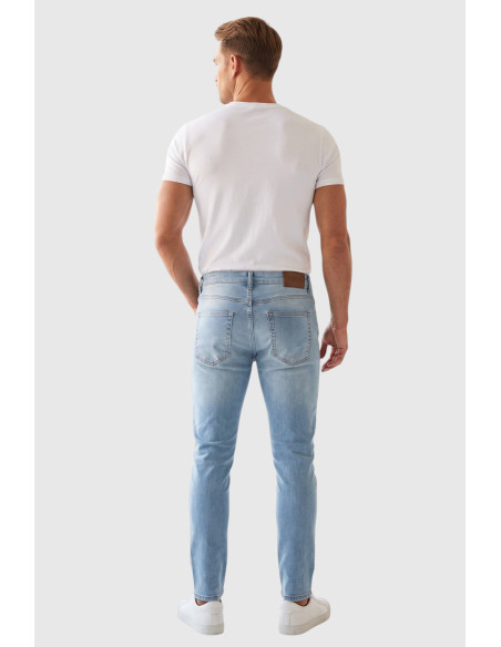 DeepSEA Erkek Slim Fit Dar Kesim Likralı Mavi Kot Pantolon – Yumuşak Dokulu Esnek Jean 2600692