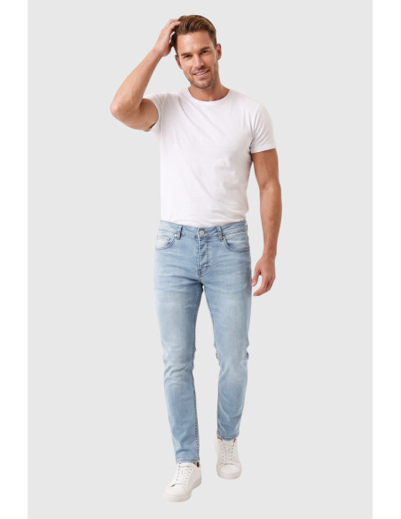 DeepSEA Erkek Slim Fit Dar Kesim Likralı Mavi Kot Pantolon – Yumuşak Dokulu Esnek Jean 2600692