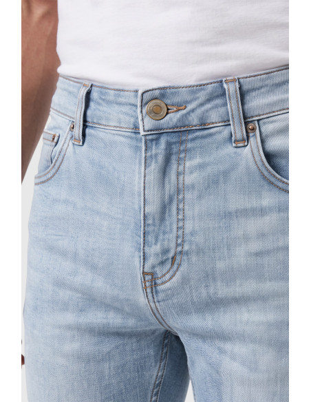 DeepSEA Erkek Slim Fit Dar Kesim Likralı Mavi Kot Pantolon – Yumuşak Dokulu Esnek Jean 2600692