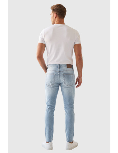 DeepSEA Erkek Slim Fit Dar Kesim Likralı Mavi Kot Pantolon – Yumuşak Dokulu Esnek Jean 2600692