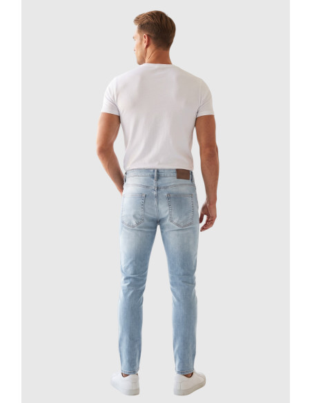 DeepSEA Erkek Slim Fit Dar Kesim Likralı Mavi Kot Pantolon – Yumuşak Dokulu Esnek Jean 2600692