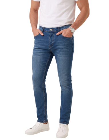 DeepSEA Erkek Slim Fit Dar Kesim Likralı Mavi Kot Pantolon – Yumuşak Dokulu Esnek Jean 2600692